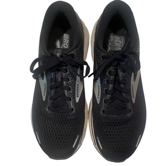 Brooks "Ghost 14" Women's Running Sneaker, Black/Silver, 7.5, #1203561D057 Wide - Picture 2 of 10